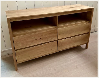 COMODA NORDICA 4 CAJONES  1.40 MTS