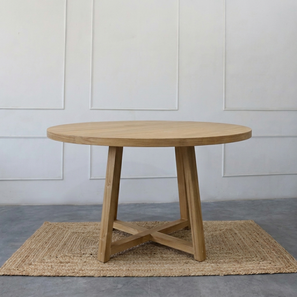 MESA COMEDOR REDONDA NORDICA 1,20 MTS DIAMETRO